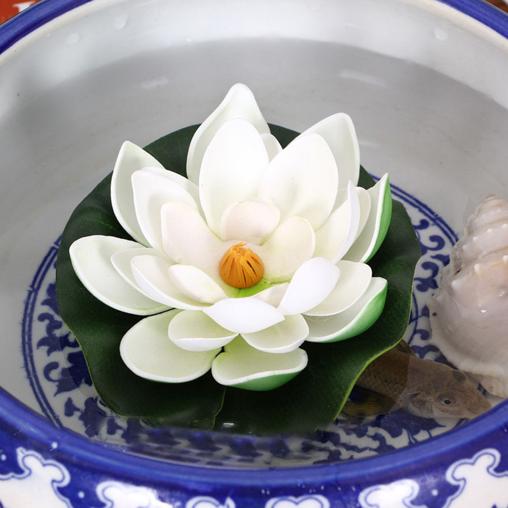 Aquarium Decor - 8Pcs Simulation Lotus Floating Water Lily
