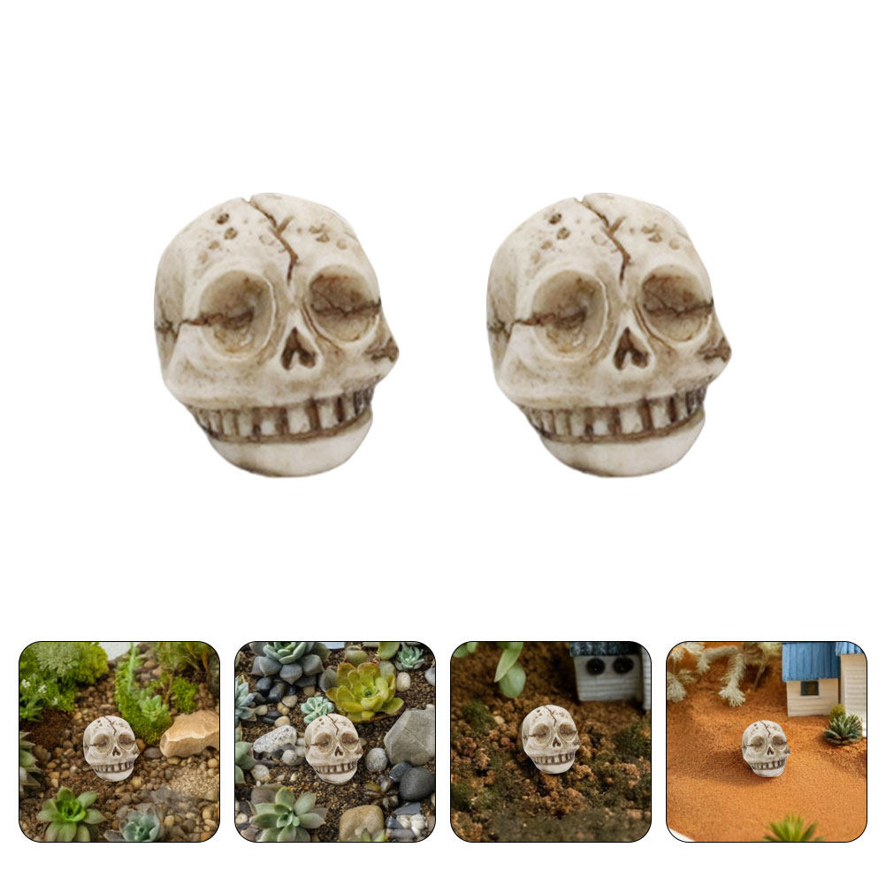 Aquarium Fish Tank - 20Pcs Resin Skull Ornament Outdoor Garden