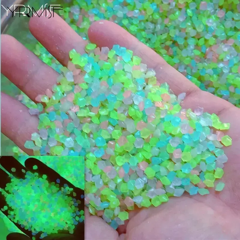Fish Aquarium Home - 1000pcs 3-5mm Luminous Sand Glow in