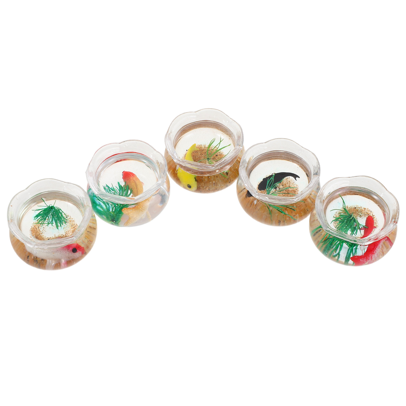 Aquarium Plants - 5pcs Miniature Koi Fish Tank: Realistic