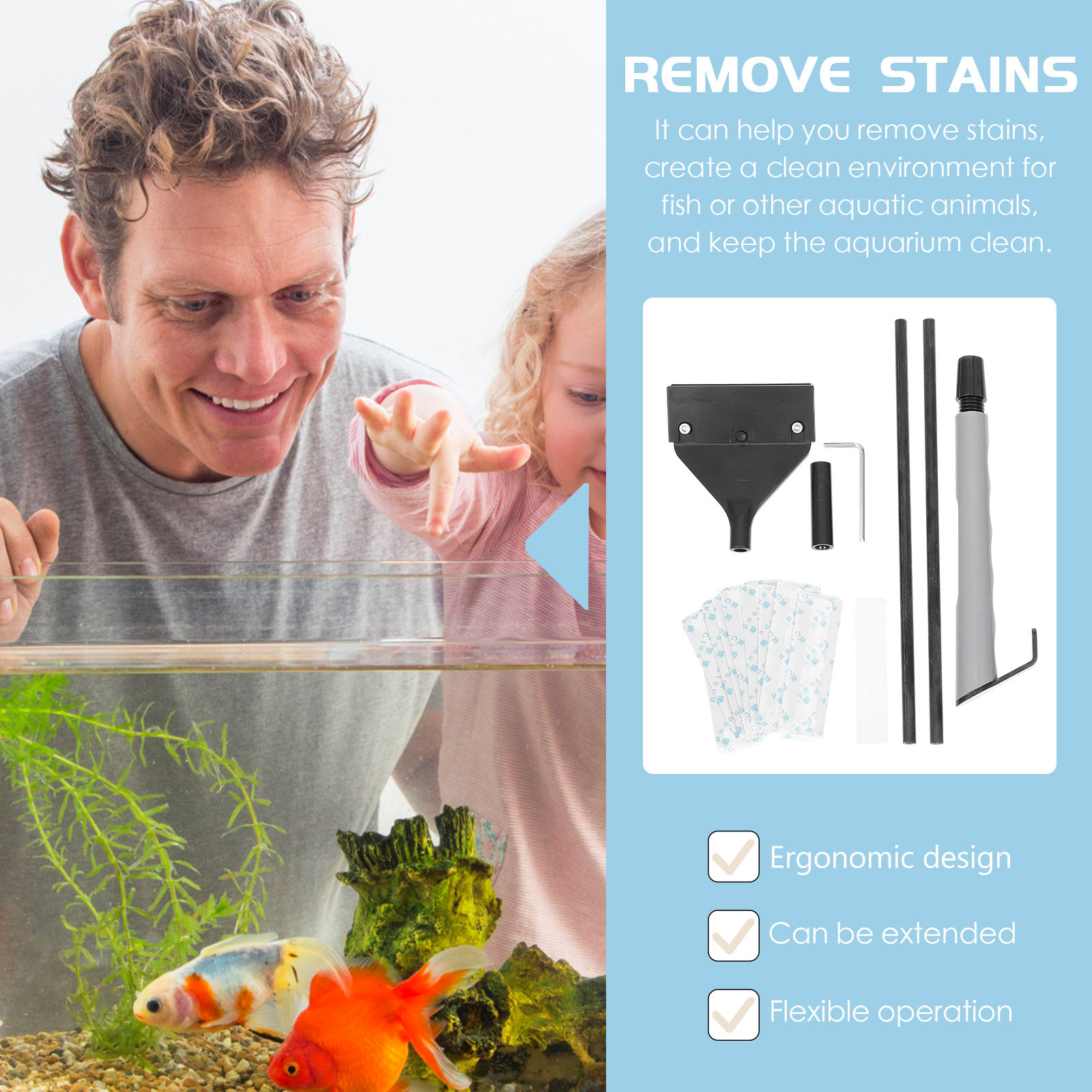Aquarium Scraper Fish Tank Cle - Aquarium Fish Keeping ulasan dan harga